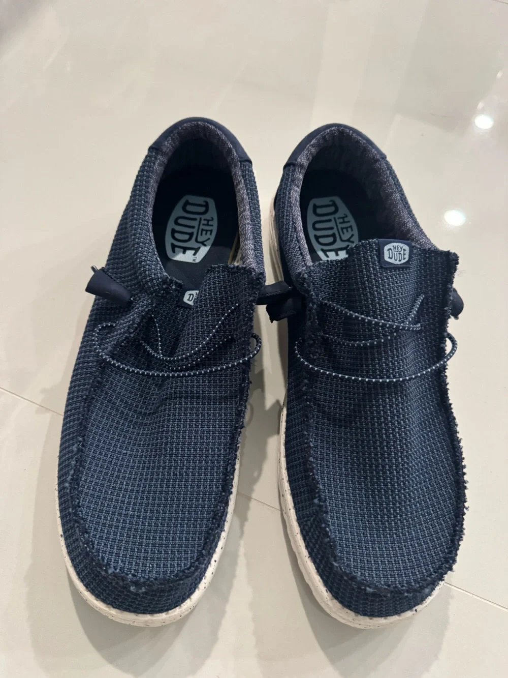 Hey Dude Men’s Navy Knit Slip-On Loafer